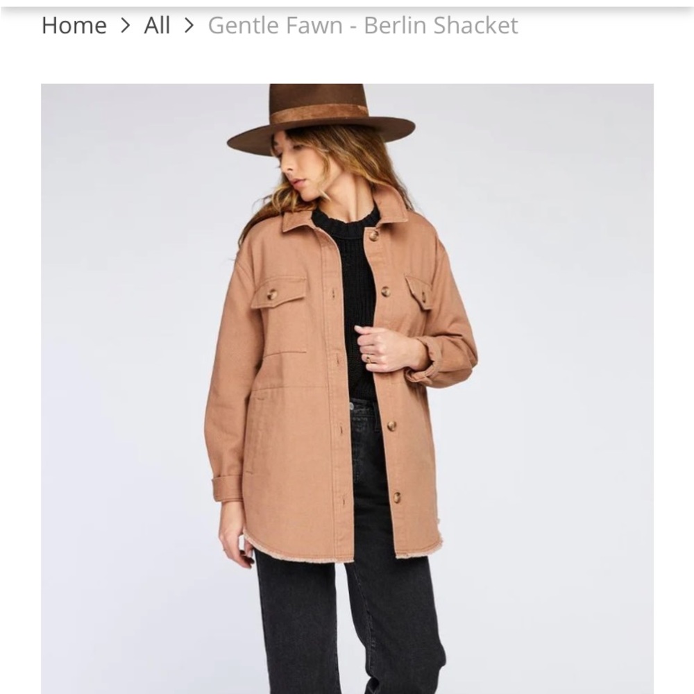 Gentle Fawn Rust Button-Up Utility Jacket - Picture 2 of 7
